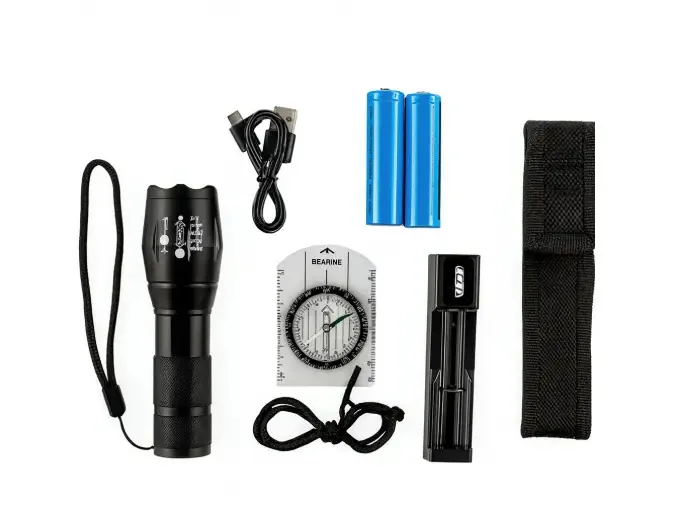 Lanterna tática militar impermeável Proline +bússola