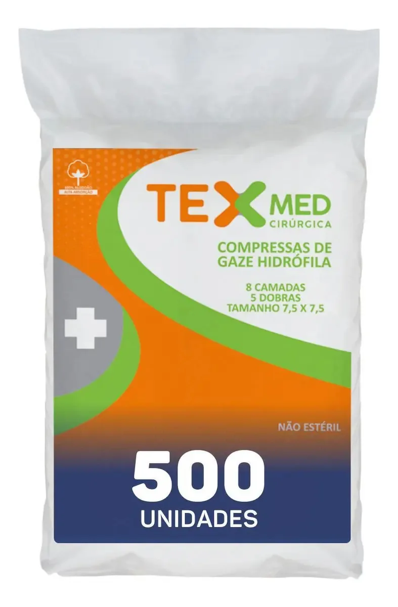 Gaze Hidrófila Texmed 13 Fios 500 Unidades
