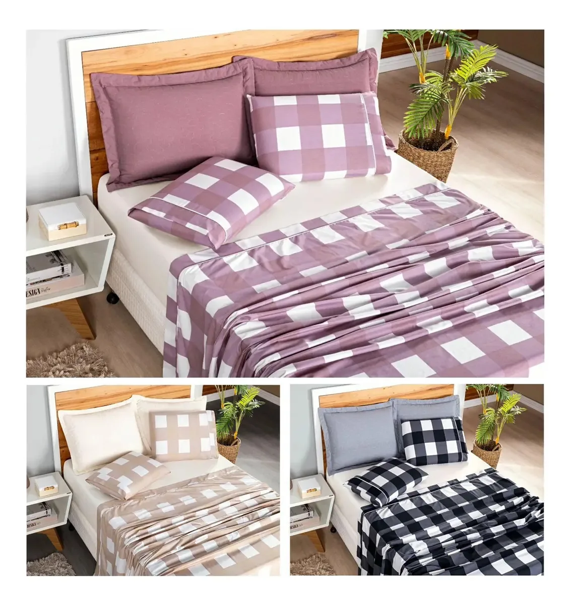 Jogo Cama Casal Super King Box Dolce Vita 04 Pecas Micro