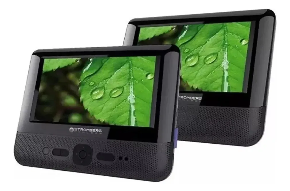 DVD portátil Stromberg Carlson Dvdp-752 com tela dupla 7 cores preto