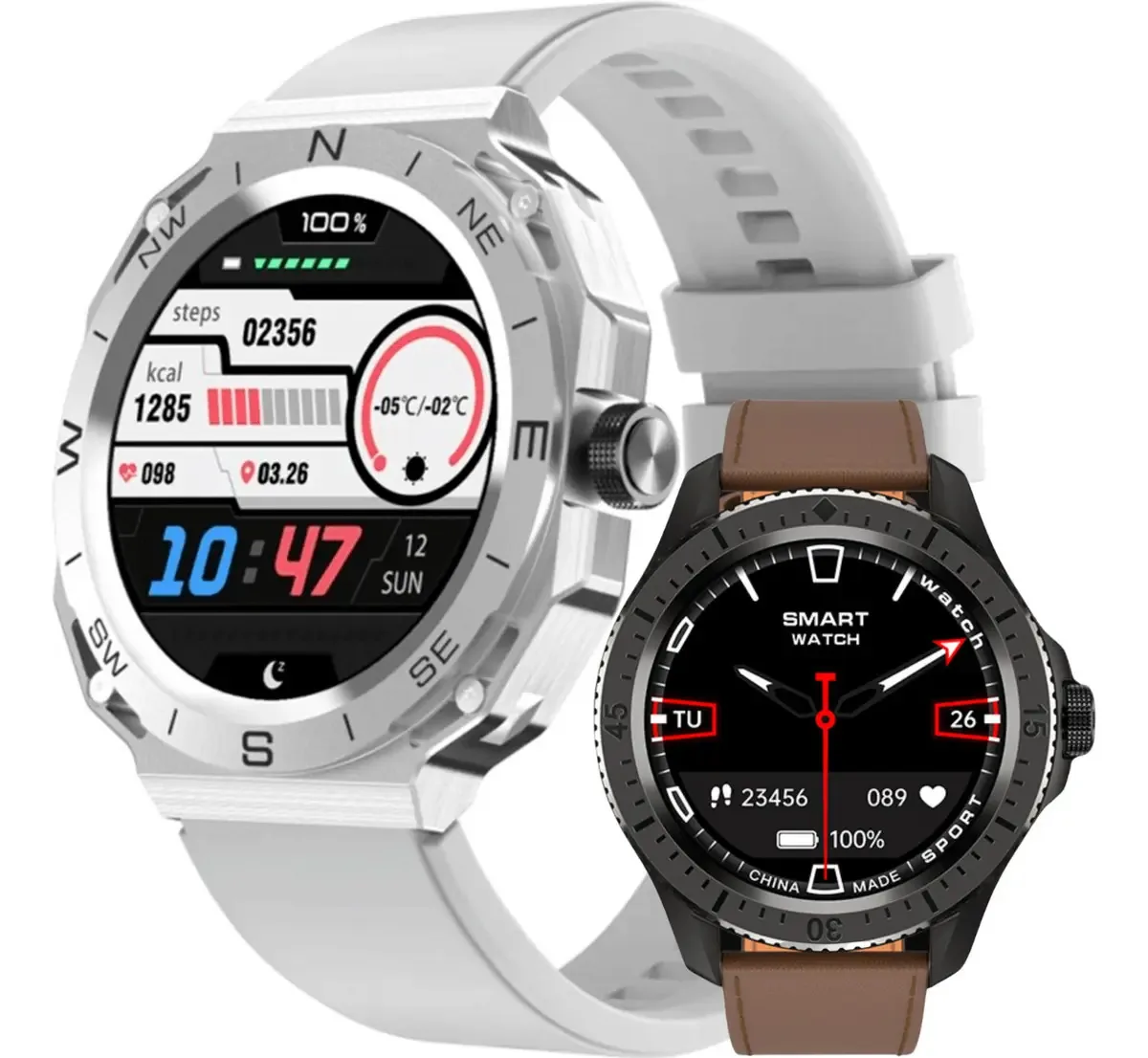 Smartwatch Com Duas Case E Duas Pulseiras Casual E Esportivo Cor Da Caixa Silver