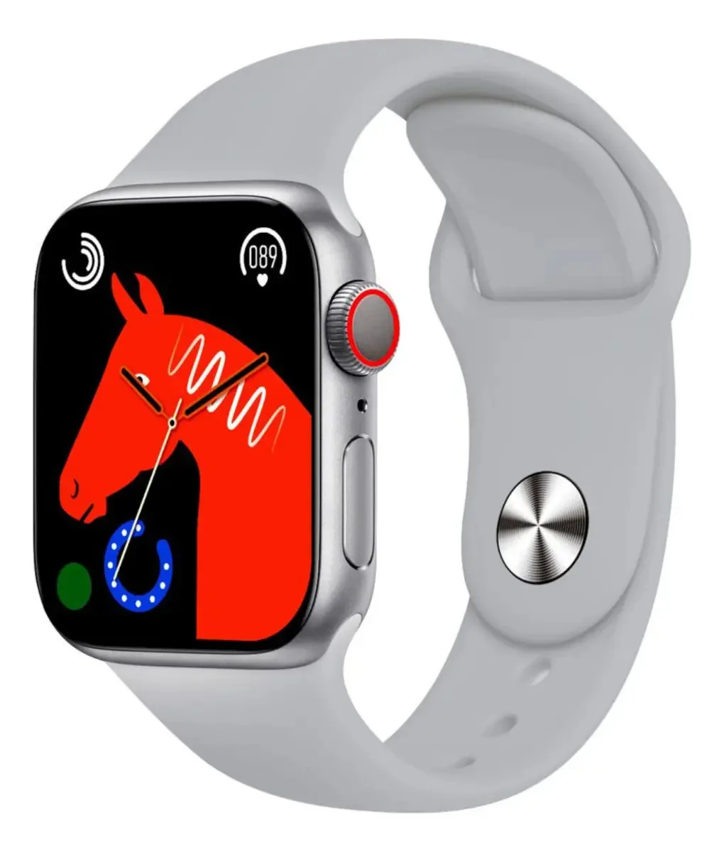 Smartwatch Relógio Inteligente Notifica E Realiza Chamadas Caixa Prata