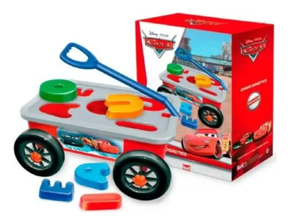 Carrinho educacional vocal Cars Pixar Luna Plast