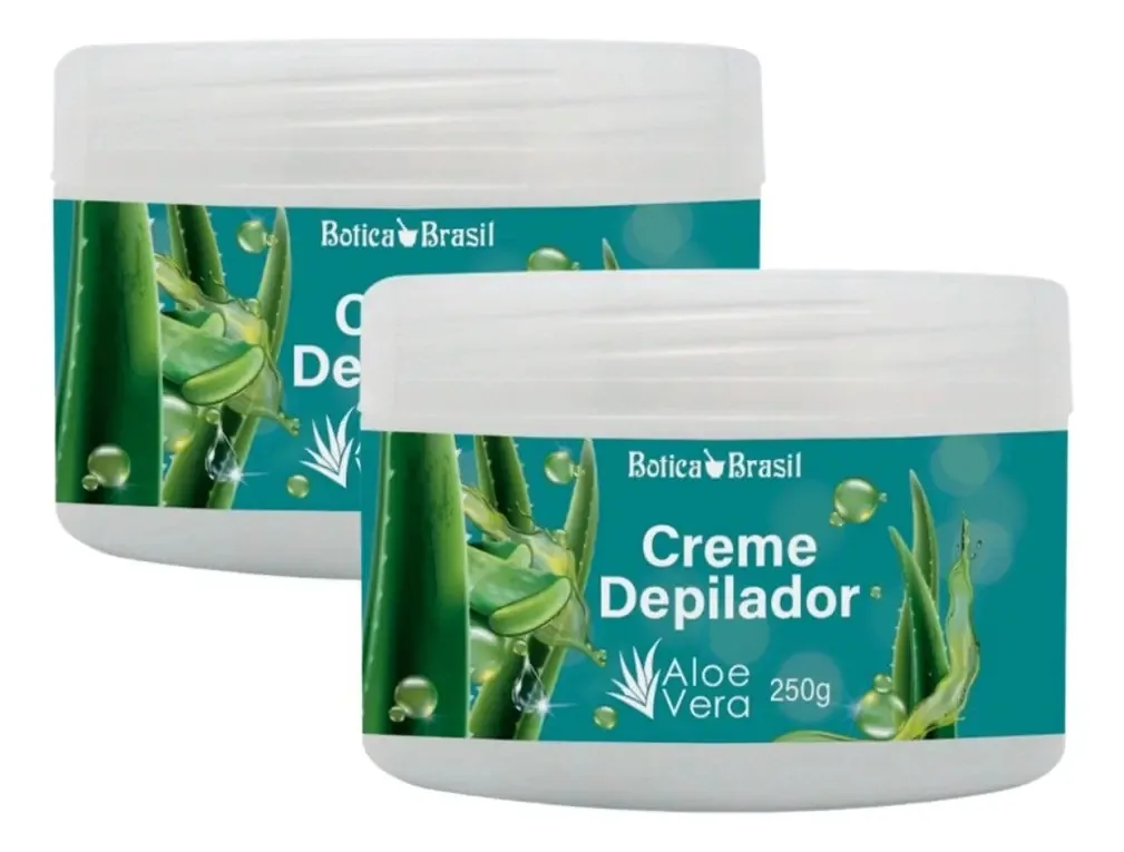 Kit 2 Creme Depilador Aloe Vera 240g Corpo Pernas Axilas