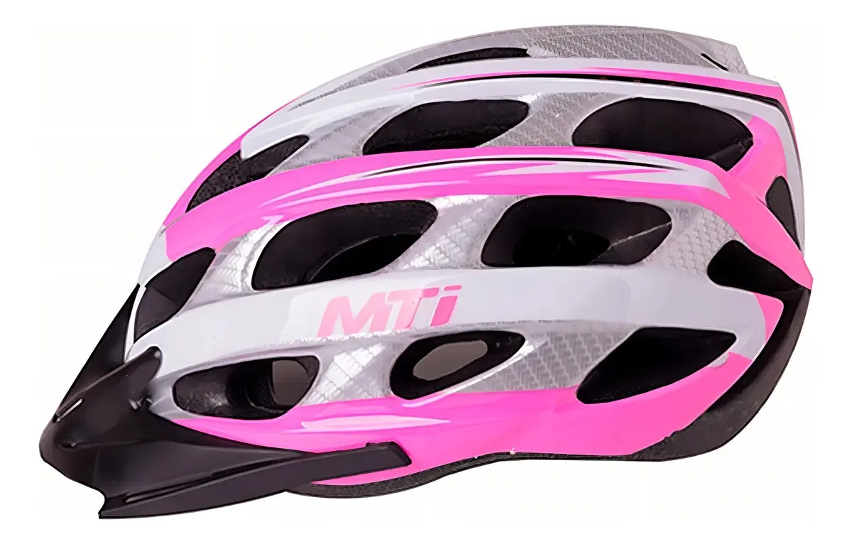 Capacete de ciclismo MTI Pulse 23 - cor rosa, tamanho universal