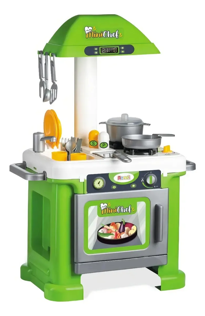 Conjunto de cozinha Rondi Mini Chef com forno em cores verdes Mini Chef