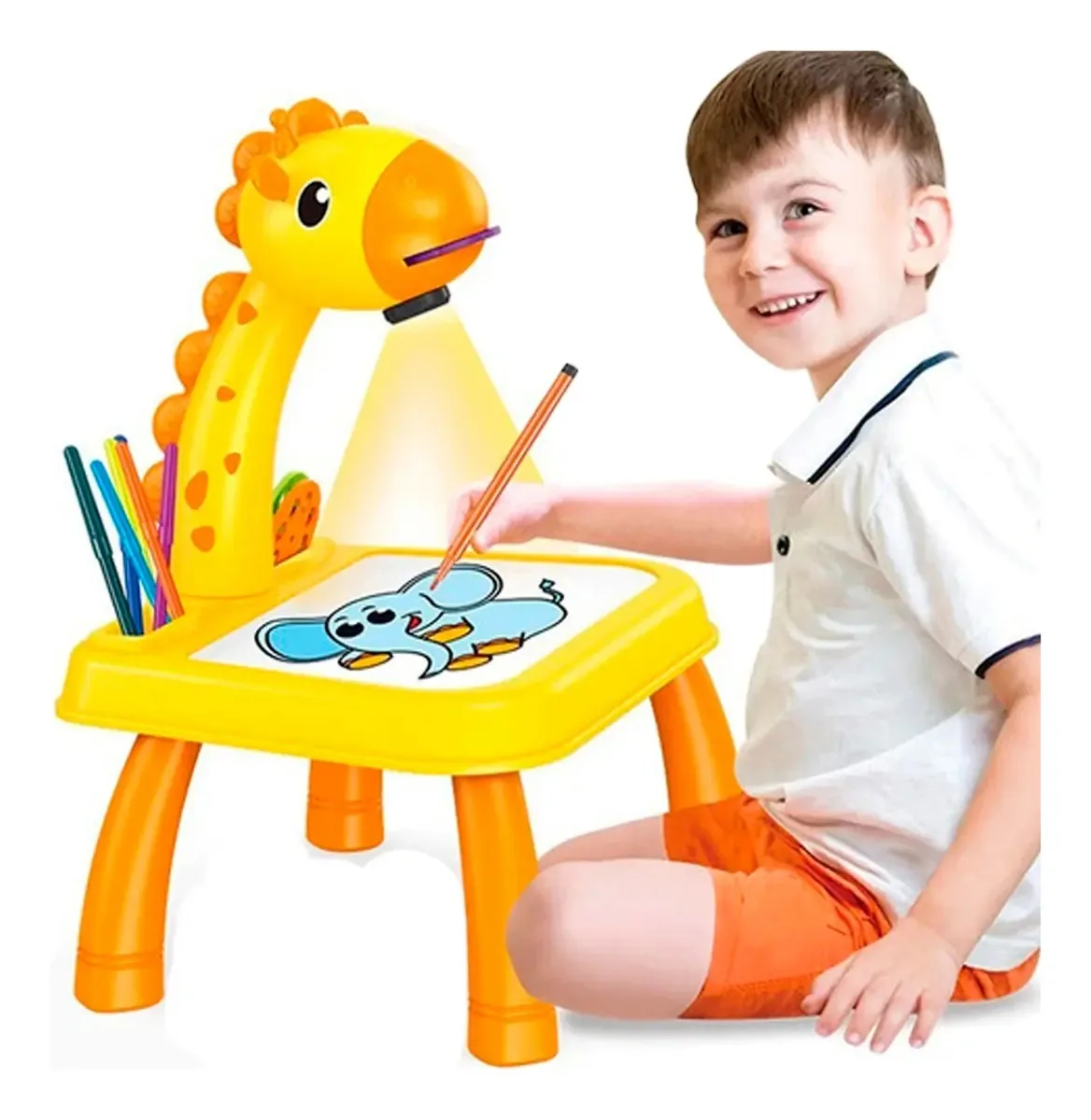Mesa Desenho Projetora Infantil Luz E Musica Desenhos