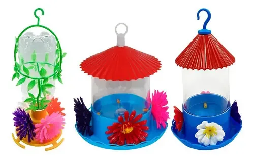 Kit 3 Bebedouros Beija Flor Tamanho 250 Ml 350 Ml E 750 Ml