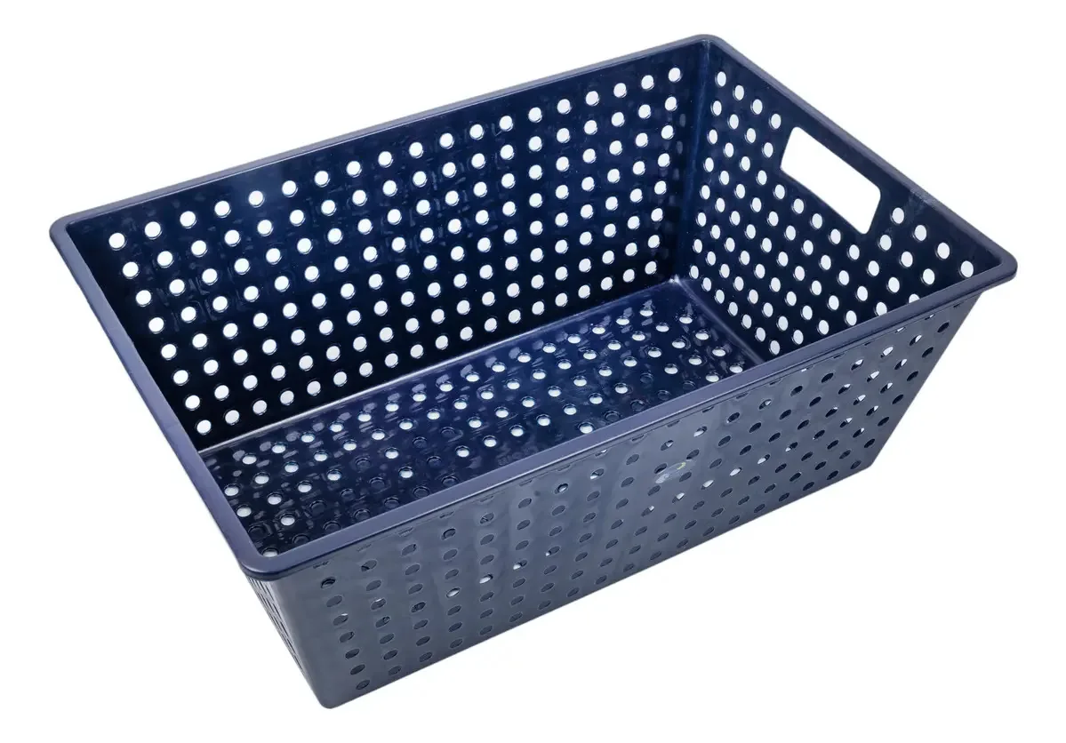 Cesta retangular para roupas azul escuro Crom Basket para roupas