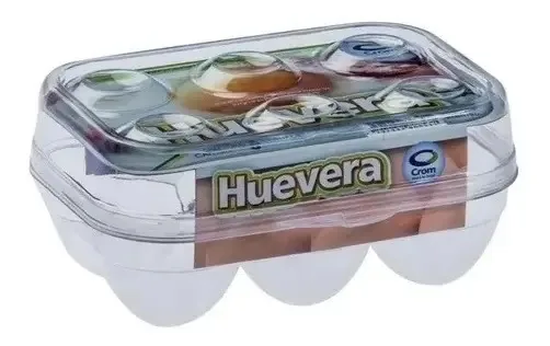 Organizador de ovos de plástico Crom para 1 dúzia de ovos de pescada