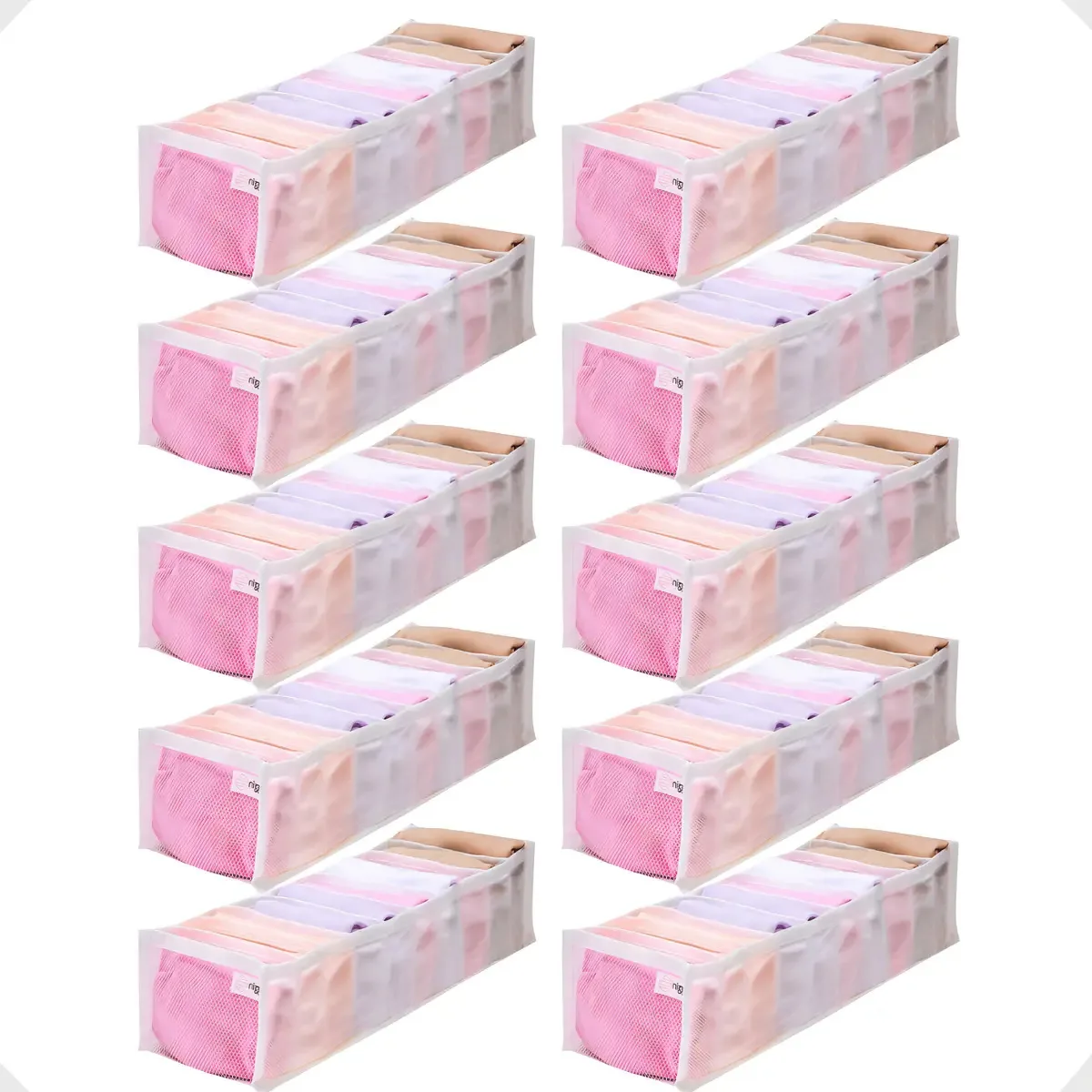 Kit 10 Nizz Colmeias Organizadora Gaveta Tela Calcinha 100 Nichos