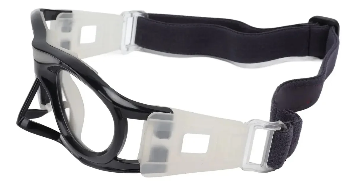 Óculos Esportivos Tuore Óculos de Basquete Esportivos à Prova de Impacto Design Curvo Flexível Faixa Ajustável para Ciclismo (preto)