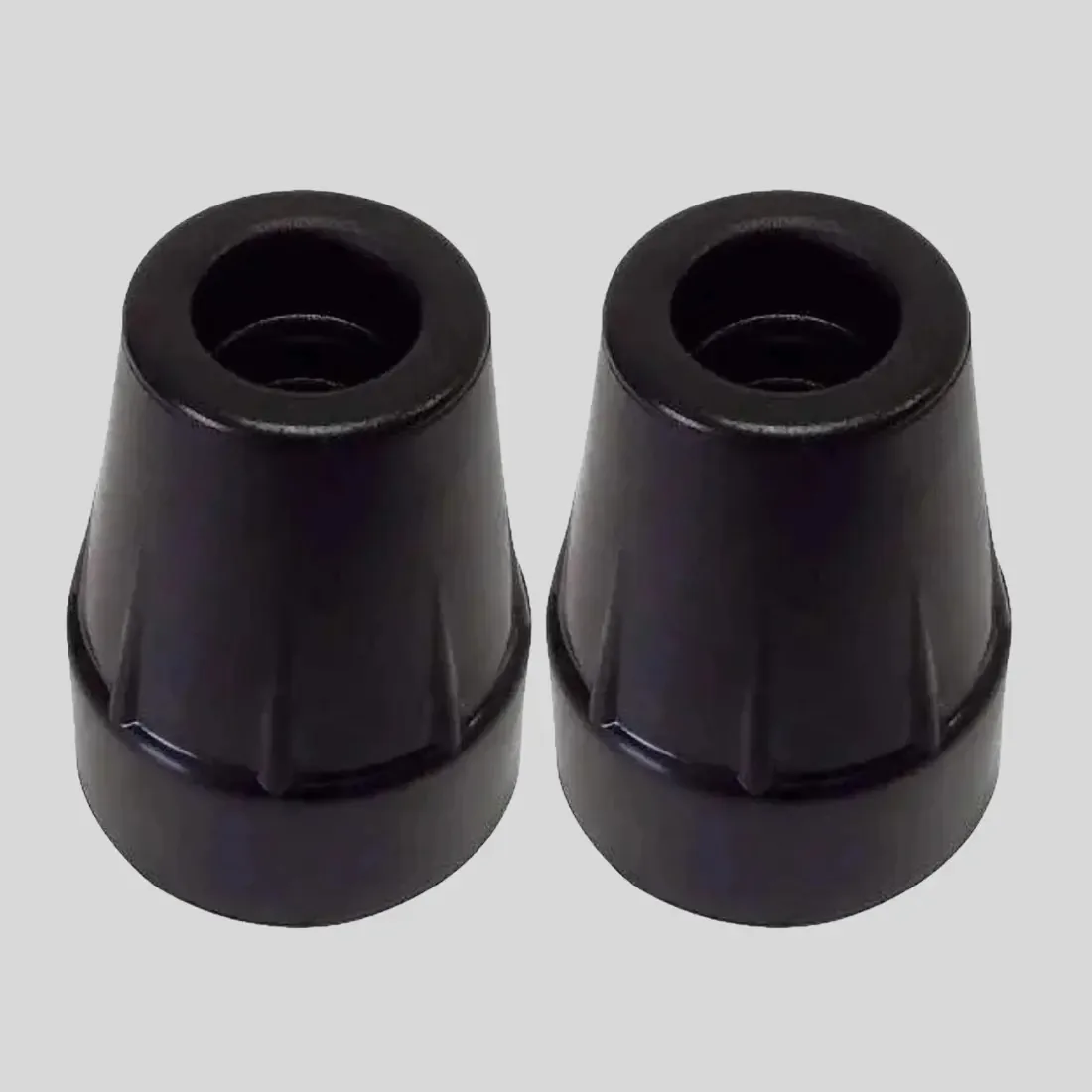 Ponteira Borracha Dellamed para Muleta Canadense 19mm Par Preta