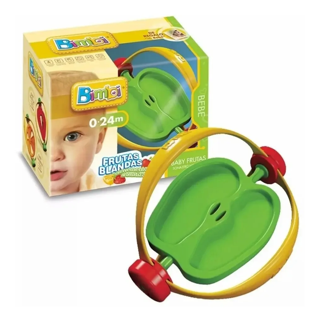 Mordillo Fruta Bimbi Cor Vermelho, Laranja ou Verde