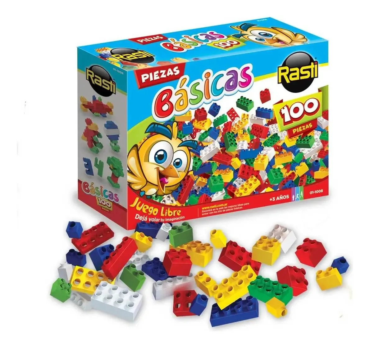 Conjunto de blocos embutidos Rasti Basic 100 unidades - Número de peças 100