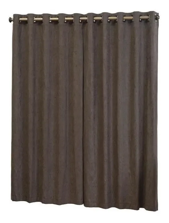 Cortina Blackout Tecido Liso Bloqueia Luz 2,80x1,70m Tabaco