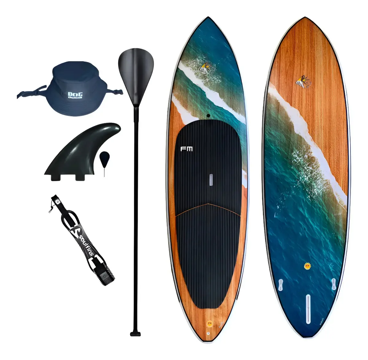 Prancha Stand Up Paddle Sup Fibra E Resina Epoxy Azul-marinho