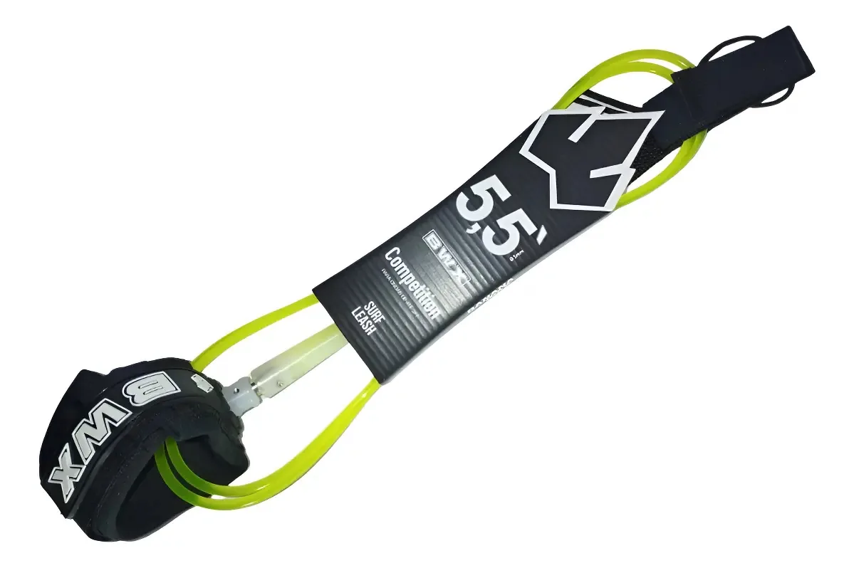 Leash Cordinha Strap Bananawax Pro Comp 6' 5mm Duplo Girador Cor Amarelo