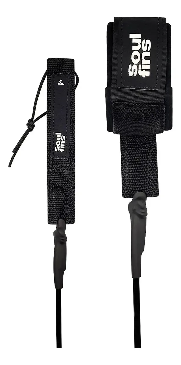 Cordinha Leash Estrepe Soul Fins Funboard 8'/6mm Cor Preto