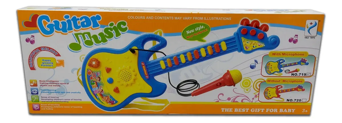 Guitarra de brinquedo elétrica Ploppy 04015 - azul