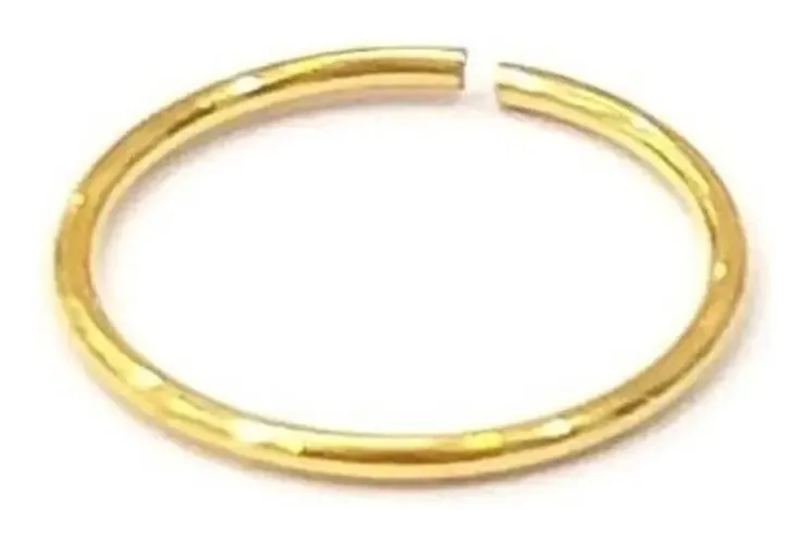 Piercing Aço Argola Nostril Nariz 6mm Dourado