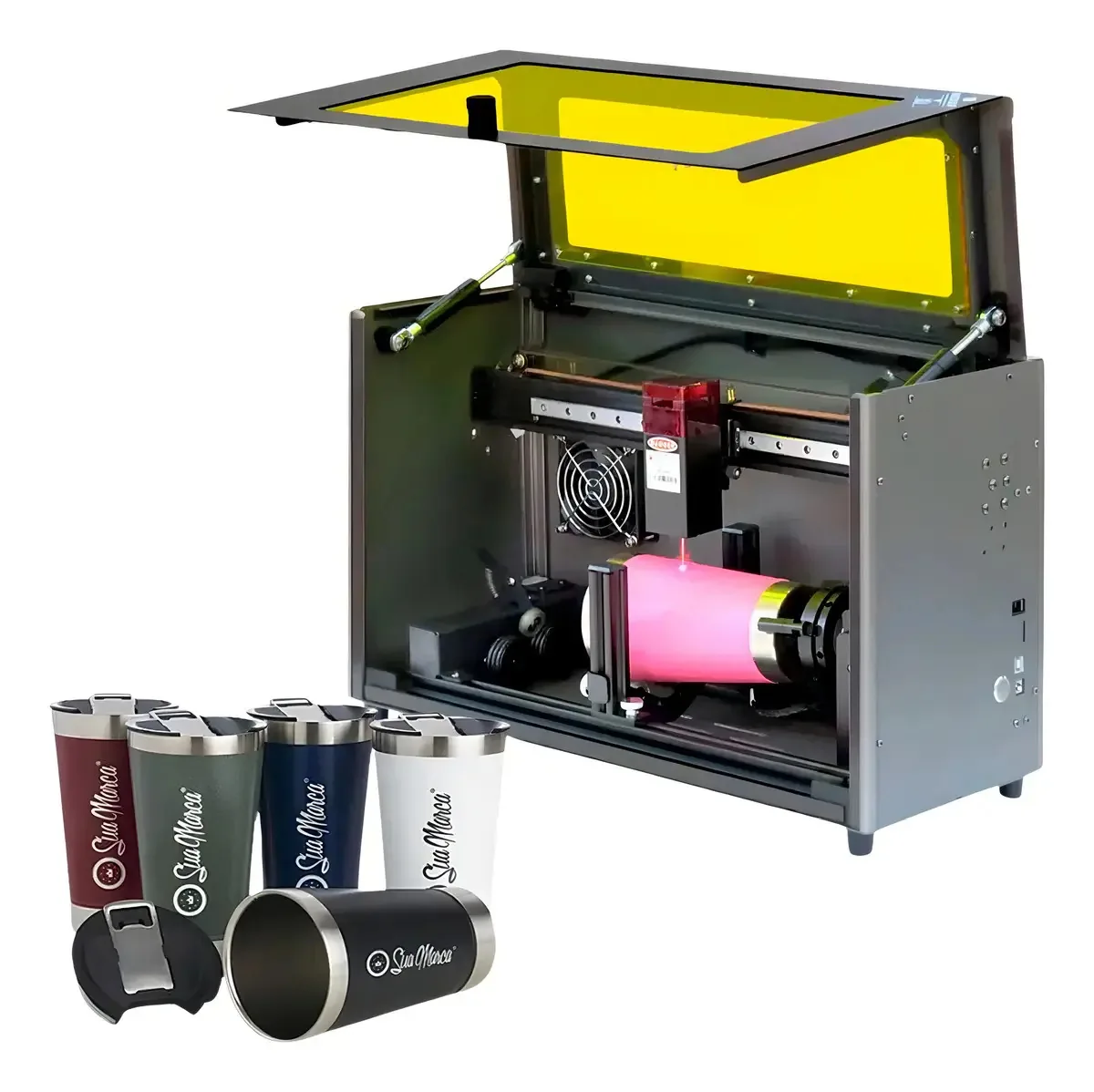 Máquina De Gravação A Laser 10w Mecolour E-10 Base Giratória
