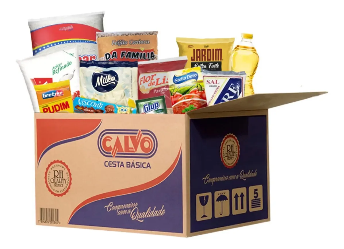 Cesta Basica Calvo Completa Arroz 5 Kg Funcionário Sindicato