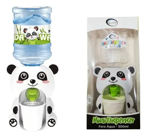 Mini Bebedouro Bombona De Água Infantil 300ml Panda Ou Pig