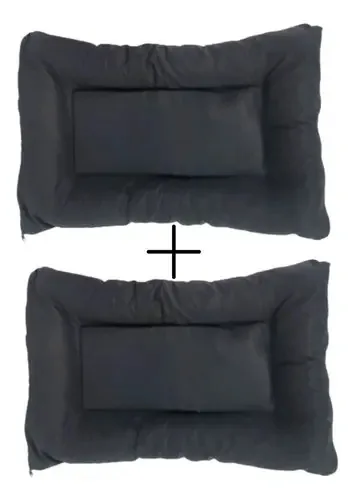 Kit 02 Camas Futon Cachorro Colchonete Colchão Extra Grande Cor Preto E Preto