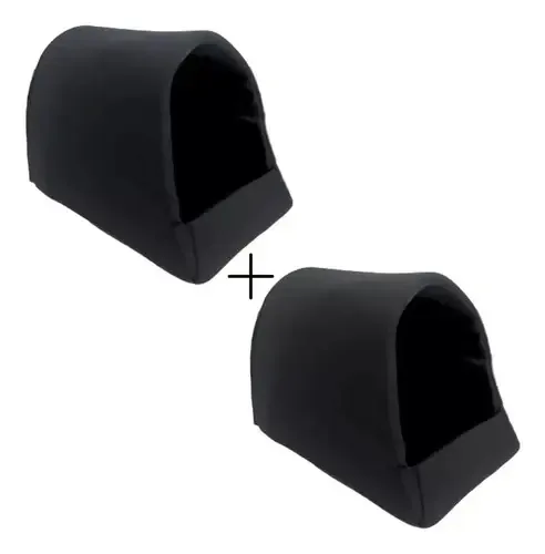 Kit 2 Camas Caminha Iglu Cachorro Pet Toca Casa Gato Médio Cor Preto E Preto
