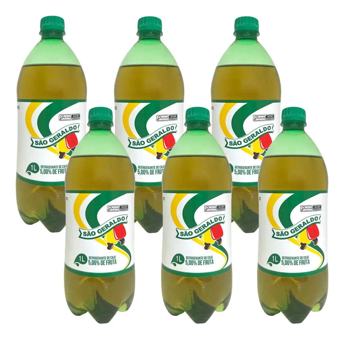 Pack com 6 Refrigerantes São Geraldo de Caju em Garrafa – 1 L Cada