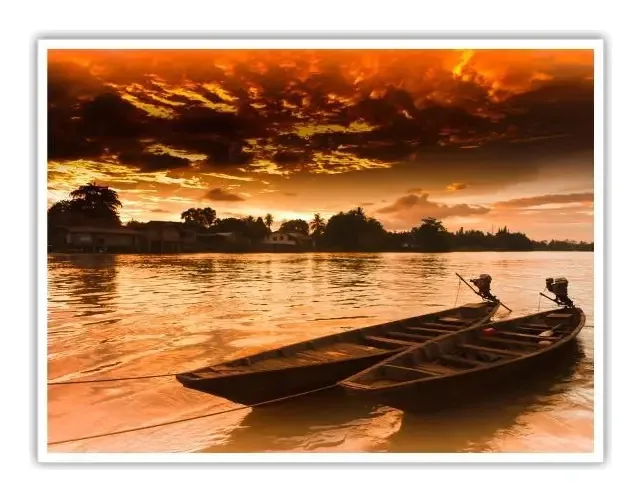 Quadro Decorativo Paisagem Barcos Na Praia Para Sala Quarto