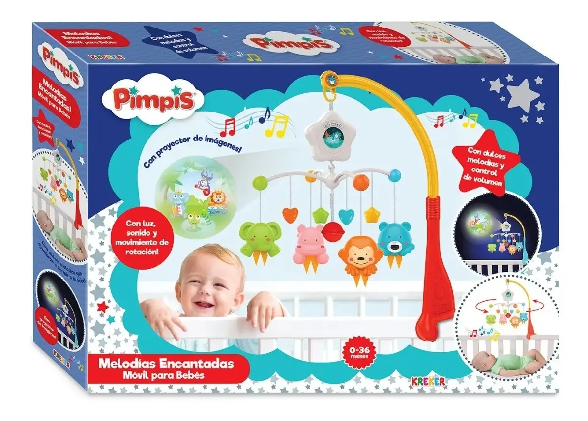 Projetor Musical Cunero Móvel Enchanted Melodies Pimpis