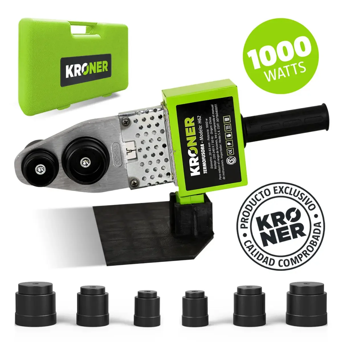 Termofusor Kroner 1000 W Premium (estojo com 6 bicos)