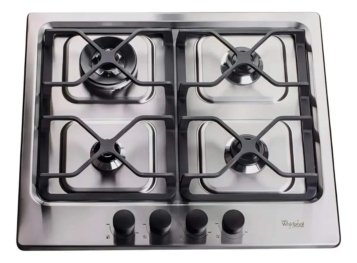 Whirlpool Wdb61ar 60cm Ferro Fundido Cinza 4 Fogões de Cozimento