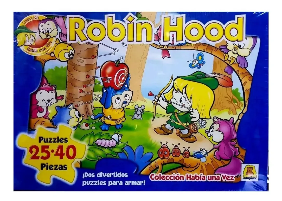 Quebra-cabeça Robin Hood de duas peças, 25 e 40 peças