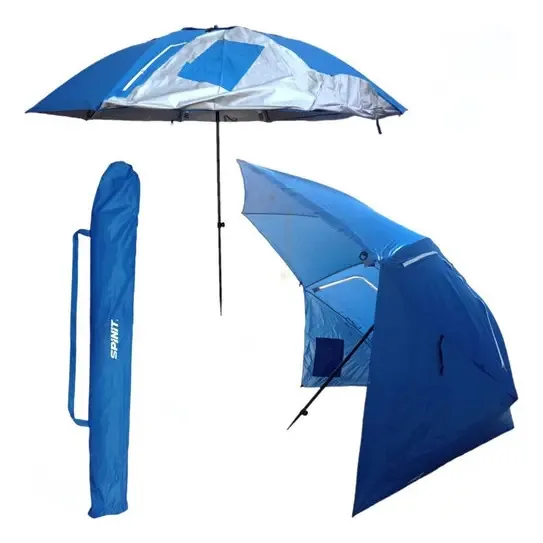 Guarda-sóis Spinit Sombrilla Abside- azul com desenho liso
