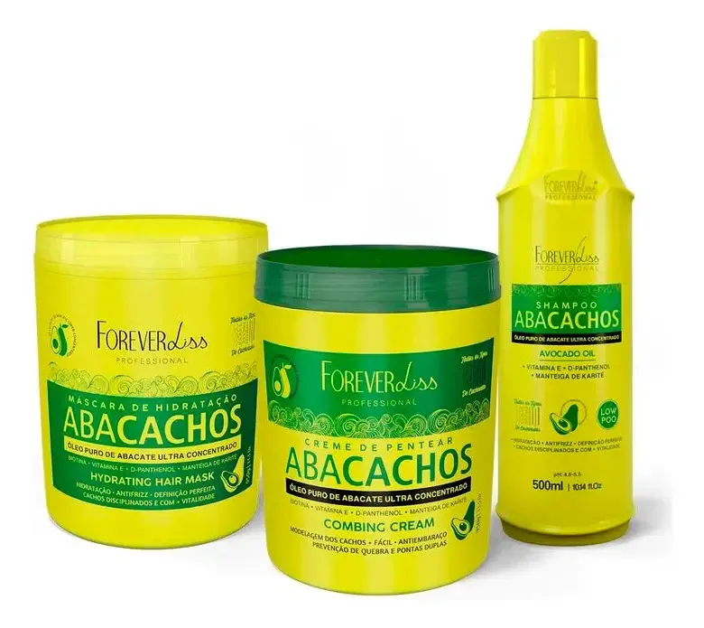 Kit Tratamento Capilar Com Abacate Abacachos Forever Liss