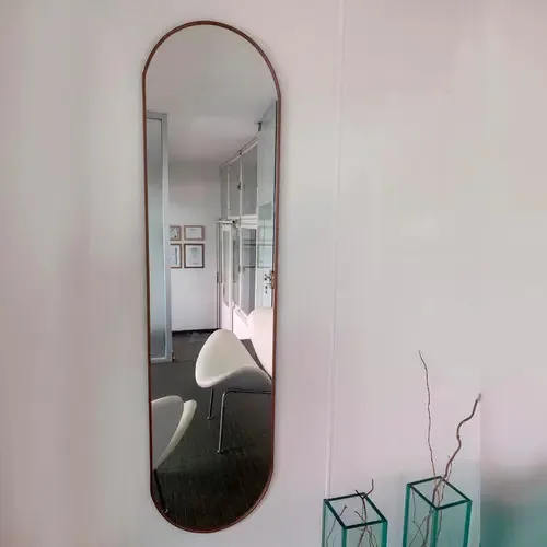 Espelho com moldura de espelho Espelho de banheiro de cobre Living Mirror 30x118 Tic Tac Xl