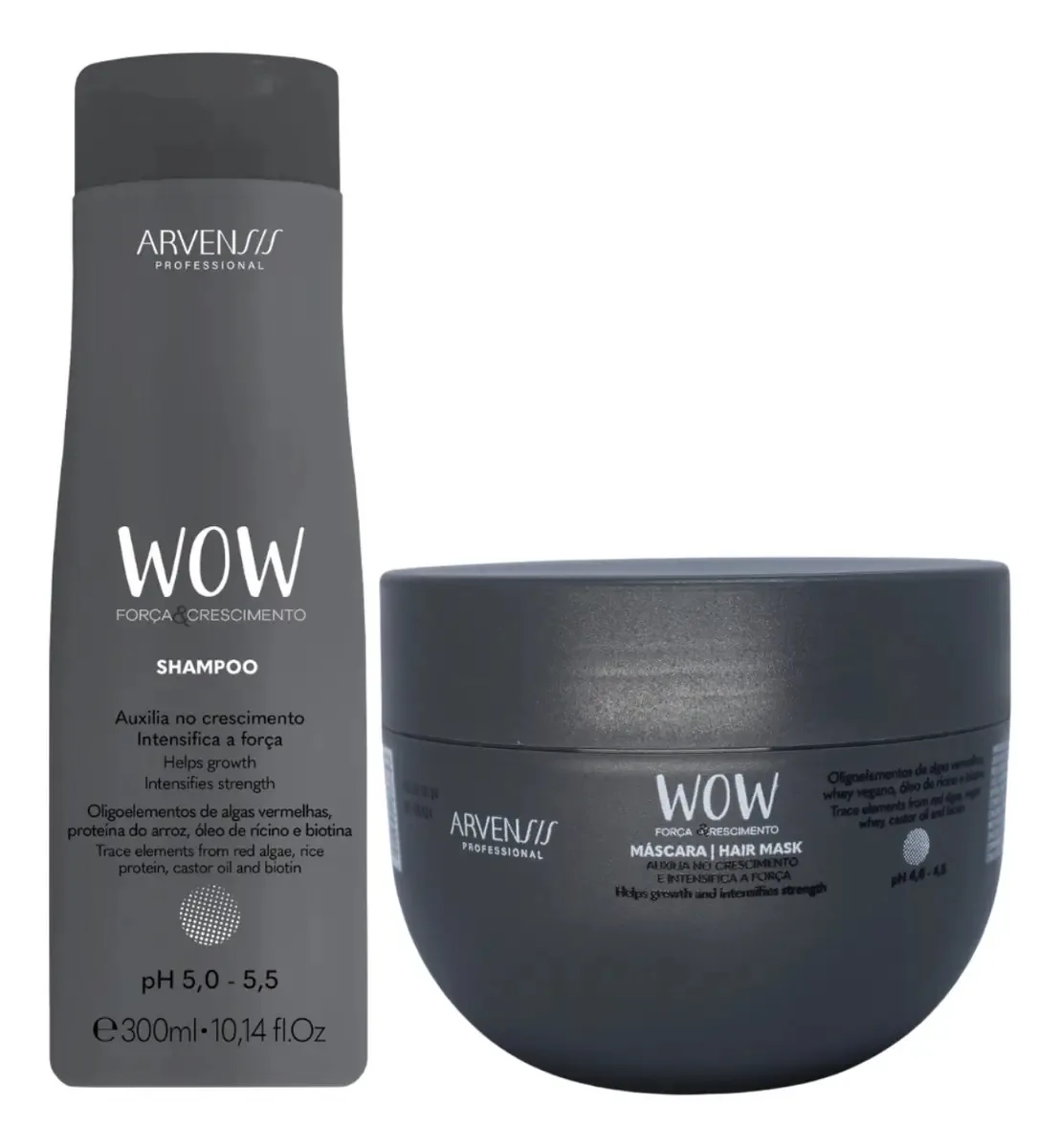 Kit Arvensis Wow Força E Crescimento Shampoo E Máscara