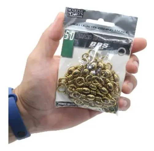50 Girador Distorcedor Pesca Bbs Gold Dourado Marine N 5/0