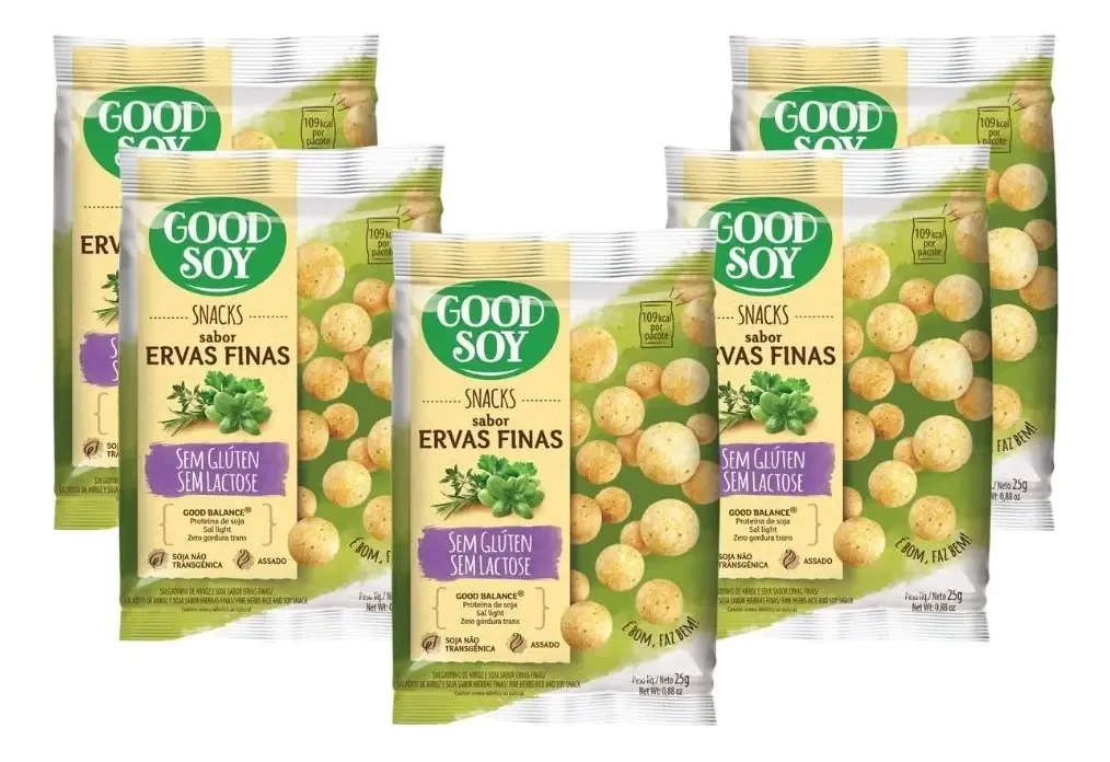 Kit 5 Goodsoy Snacks Ervas Finas 25g