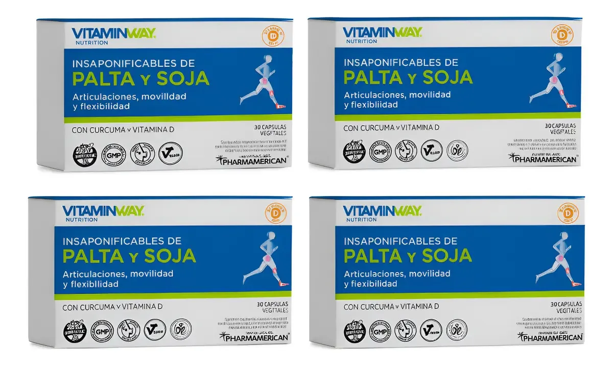 Pacote de mobilidade insaponificável de abacate e soja X 4 vitaminas sem sabor