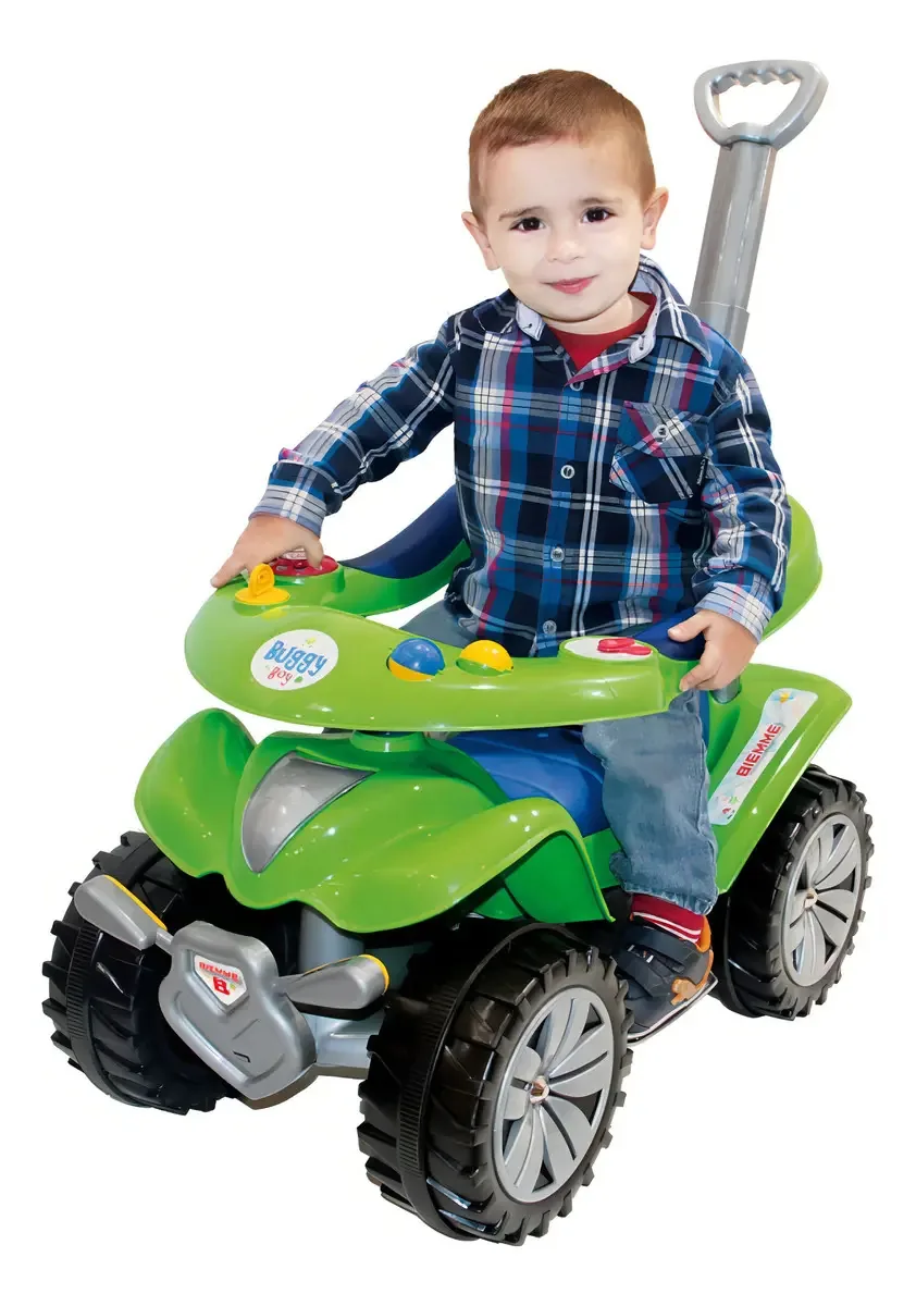 Andador de quadriciclo Buggy 2 em 1 para meninos, para crianças - Biemme Color Green