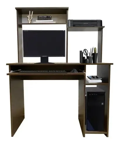 Mesa de mesa para PC 100x45x140cm com suporte de escritório Notebook Color Wenge