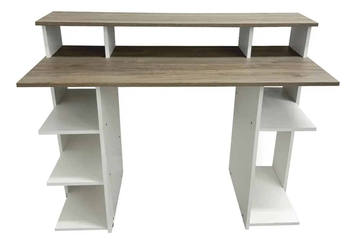 Mesa Scandinavian Gamer - Mesa para PC para jogos de computador Playstation Xbox com suporte e prateleiras laterais
