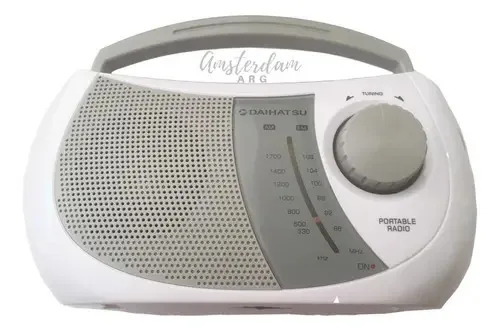Rádio AM Daihatsu Audio D-RP400 analógico portátil cor branco