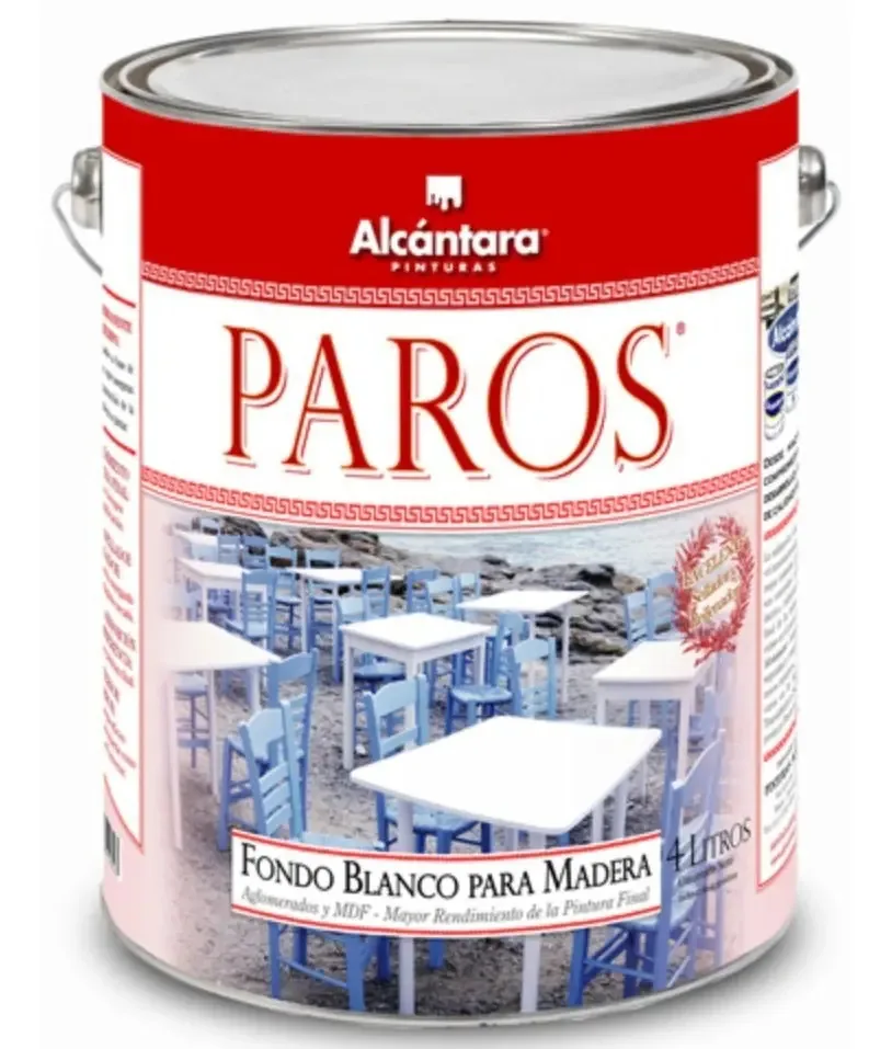 Fundo branco para madeira Paros 4 litros Alcántara