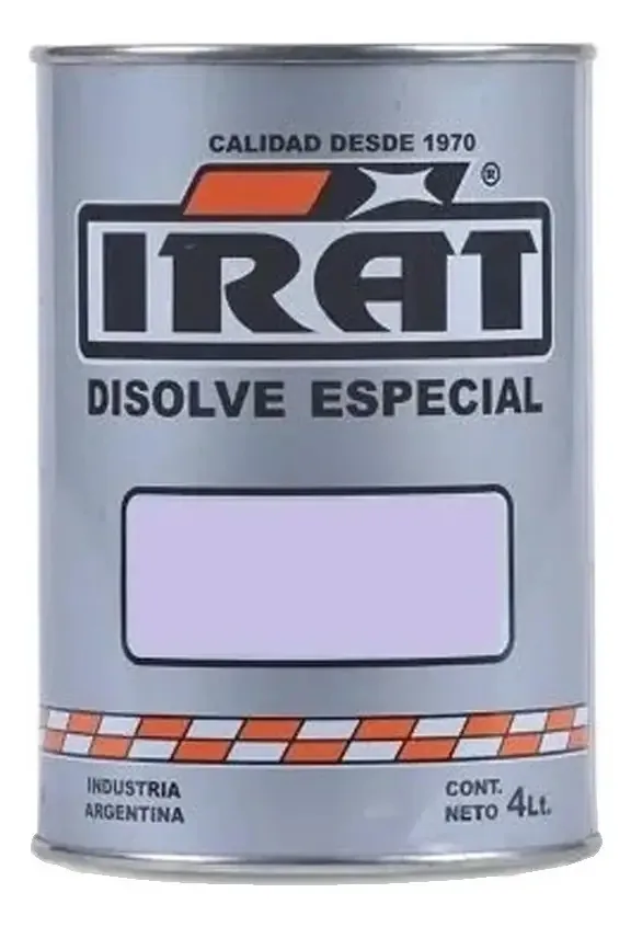 Diluente de pintura para piscinas e pisos Irat 4 litros Nro 6
