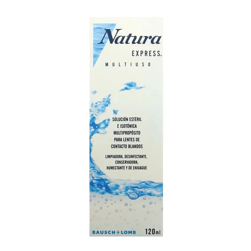 Soluções de limpeza de lentes de contato Bausch + Lomb Natura Express 120 ml de 120 ml